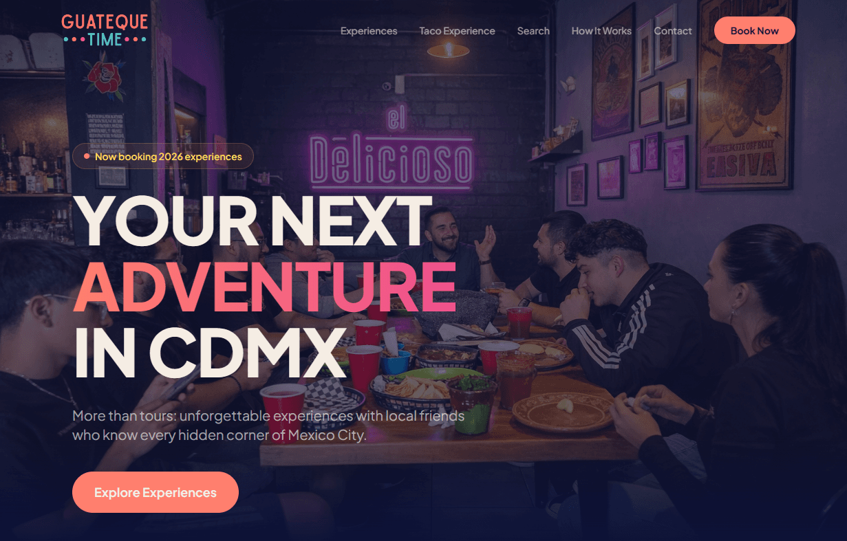 Guateque Time — site preview